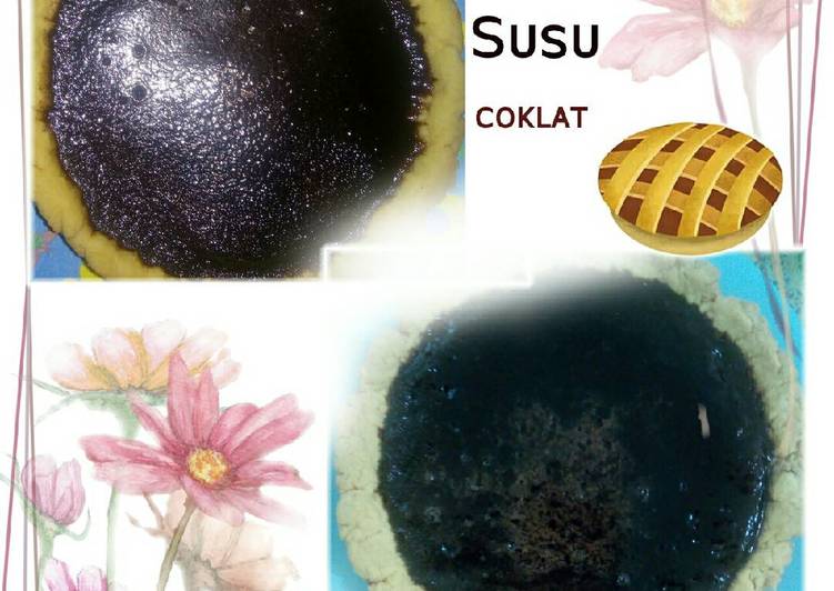 cara membuat Pie Susu Coklat Teflon