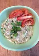 Bubur oats telur enak sehat simple