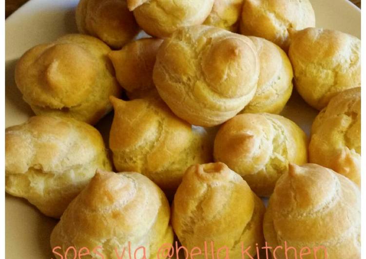 resep lengkap untuk Soes isi Vla Vanila