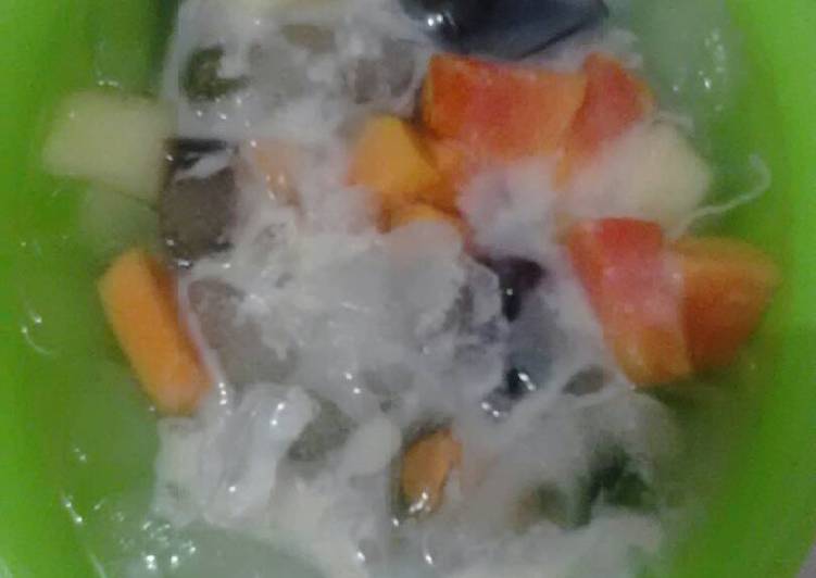 resep lengkap untuk Sop Buah Milky Seger