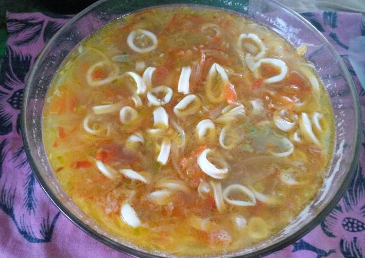 resep masakan Cumi Kuah Pedas Asam Manis