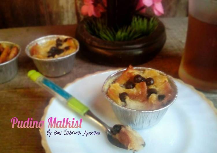 resep lengkap untuk Puding Malkist