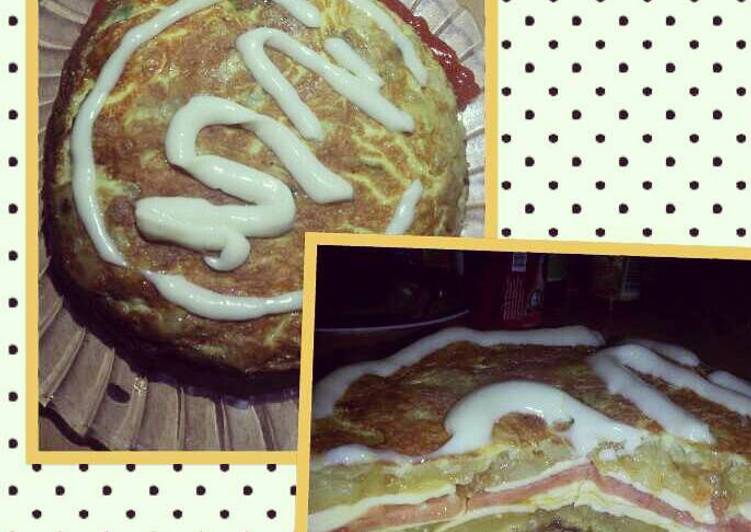 resep makanan Potato omelette SANDWICH