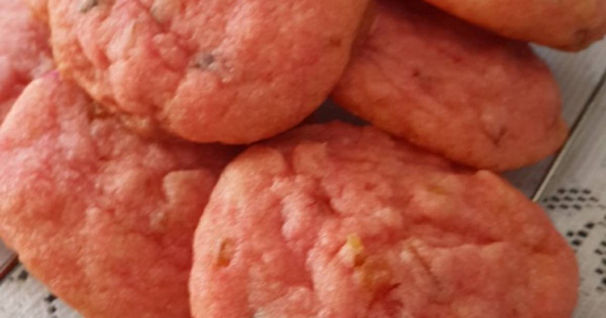 Resep Pink Butter Cookies