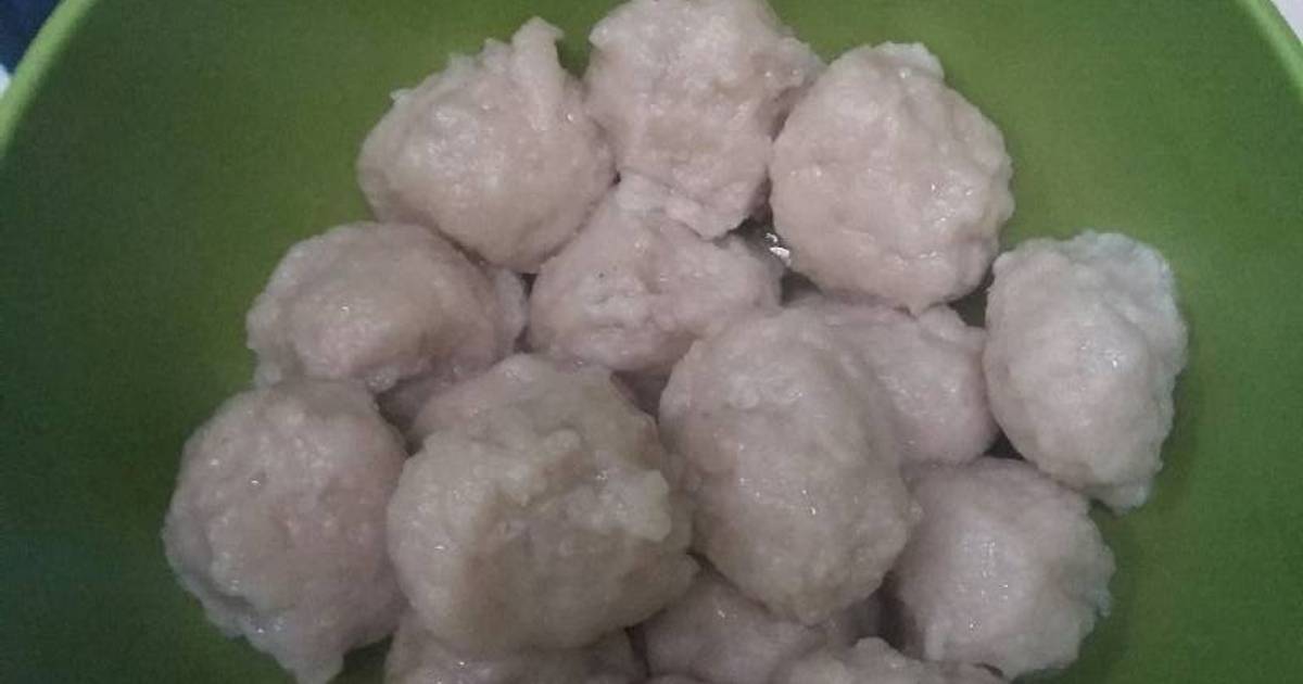 Resep Bakso ayam simple with oat ala Rubiyanti