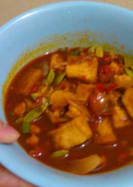 Udang-tahu saos cabai merah