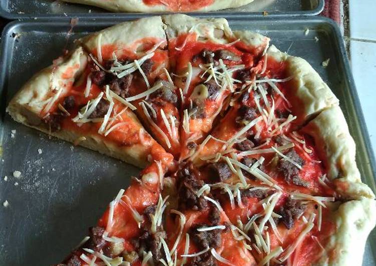 gambar untuk resep makanan Pizza daging kerbau