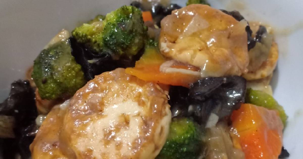 6 resep tofu brokoli jamur udang saus tiram enak dan 