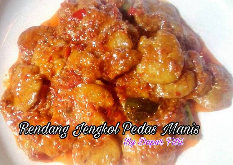 resep lengkap untuk Jengkol Rendang Pedas Manis