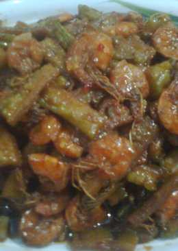 Udang dan Pare tumis kecap