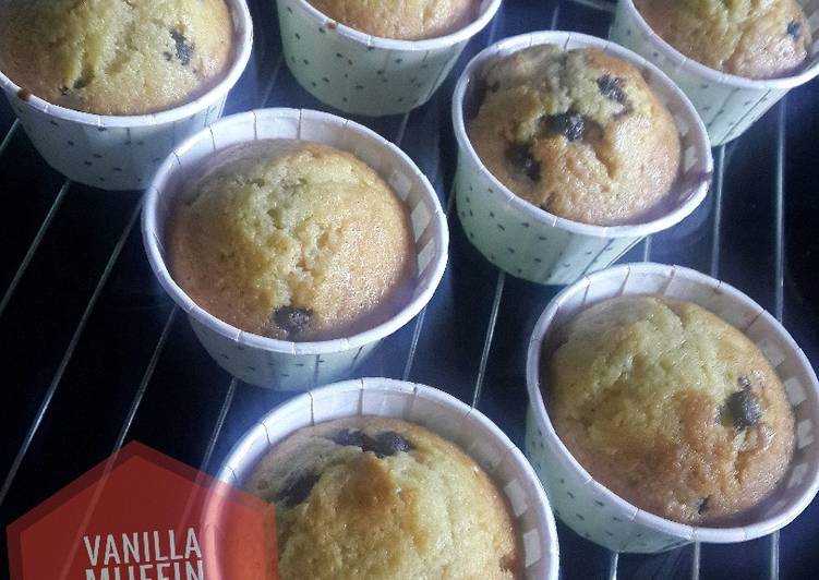 resep lengkap untuk Vanilla Chocochips Muffin