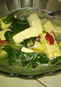 Sop tahu sawi hijau