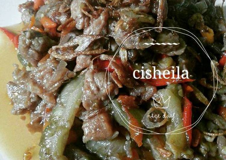 resep masakan Tumis pare dan daging