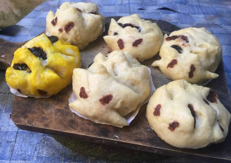 resep masakan Bakpao / pao landak lembut isi cokelat,keju,greentea