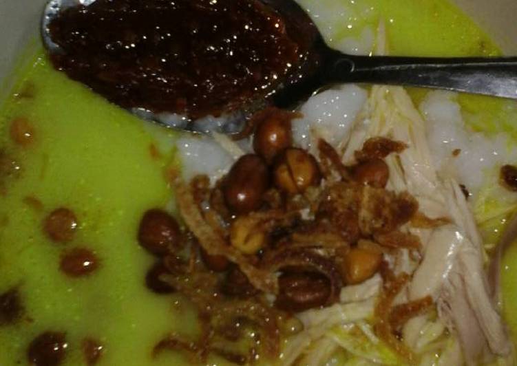 gambar untuk cara membuat Bubur Ayam kuah kuning