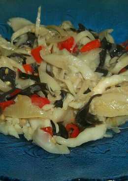 Tumis jamur jahe pedas black and white