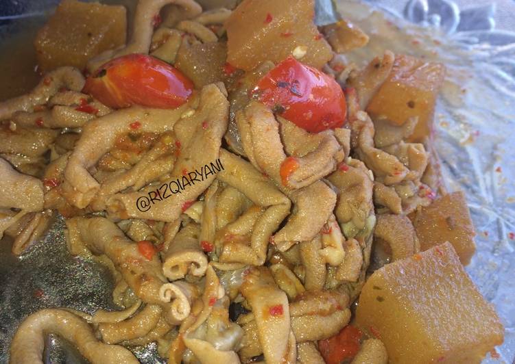 resep makanan Usus ft Kikil Pedas Manis