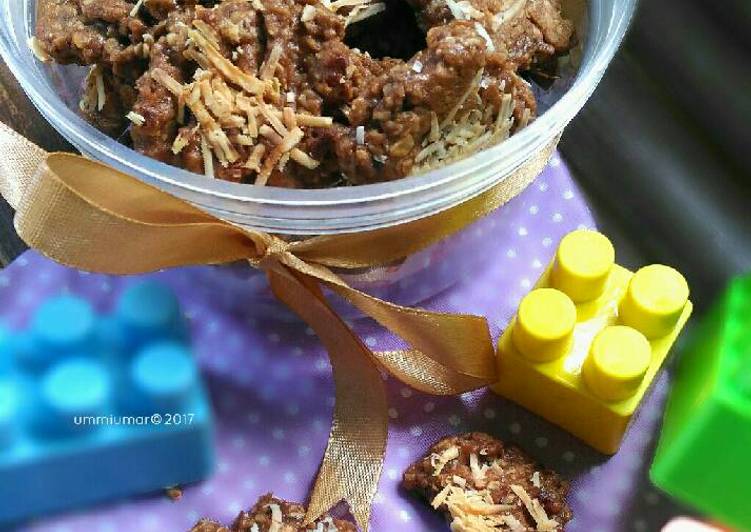 bahan dan cara membuat Choco oat cookies