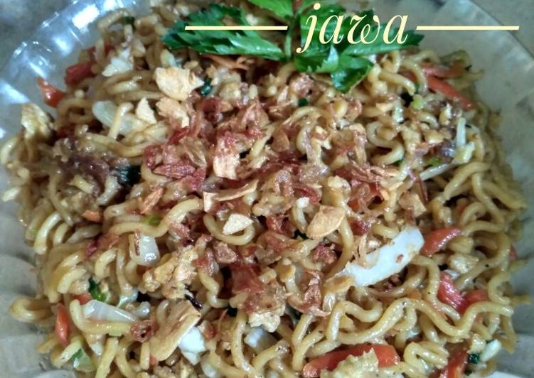 bahan dan cara membuat Mie Goreng Jawa