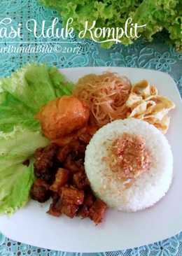 Nasi Uduk Komplit (RiceCooker)