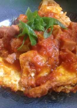 Telur ceplok sosis balado