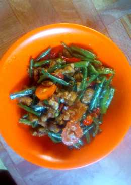 Tumis tempe kacang panjang