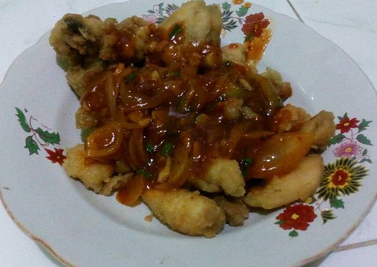 cara membuat Ayam crispy saus asam manis