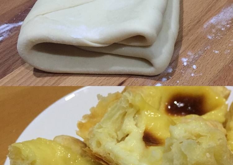resep Puff pastry (untuk buat egg tart, pastry, bolen pisang)