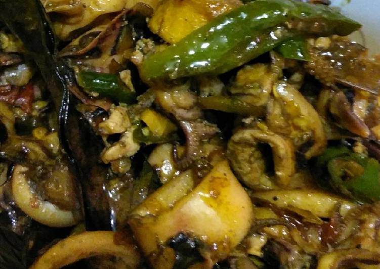 resep lengkap untuk Cumi cumi basah sambel ijo