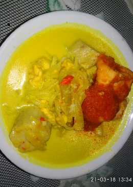 Lontong sayur labu siam