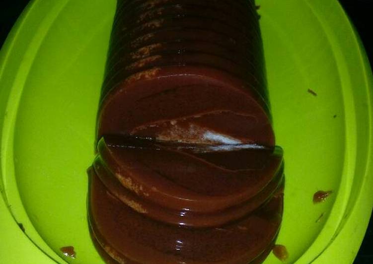 bahan dan cara membuat Agar agar coklat simple