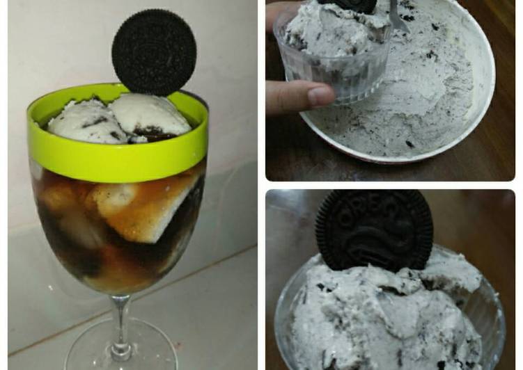 Resep Oreo Ice Cream With Soda Drink Karya Khals Kitchen's
