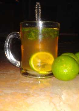 Hot lime tea mint