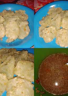 Cireng salju crispy di luar lembut di dalam kuah rujak