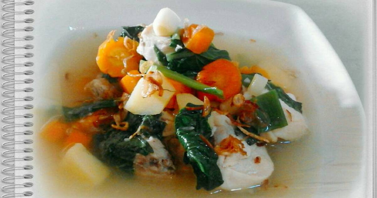 Resep Sayur sup ayam kuah bening suegerr ala Aprilia_yenny