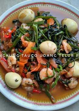 Kangkung tauco udang telur puyuh