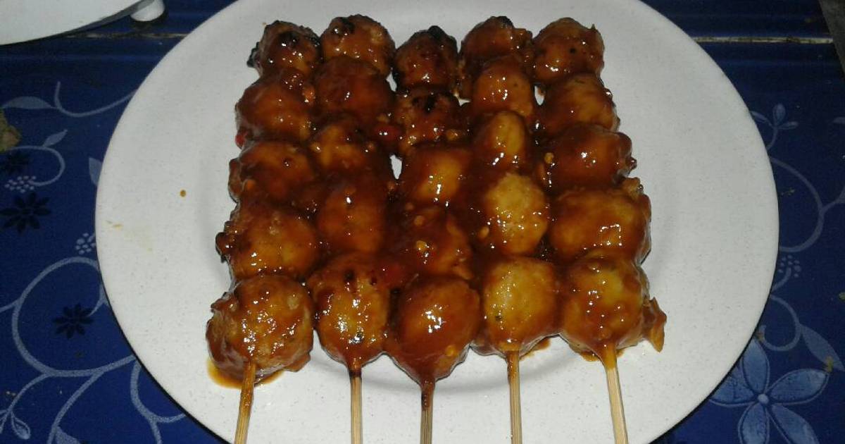  Resep Bakso bakar alias yakitori meatball oleh Mama 