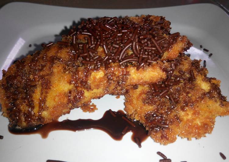 resep masakan Pisang goreng krispy coklat