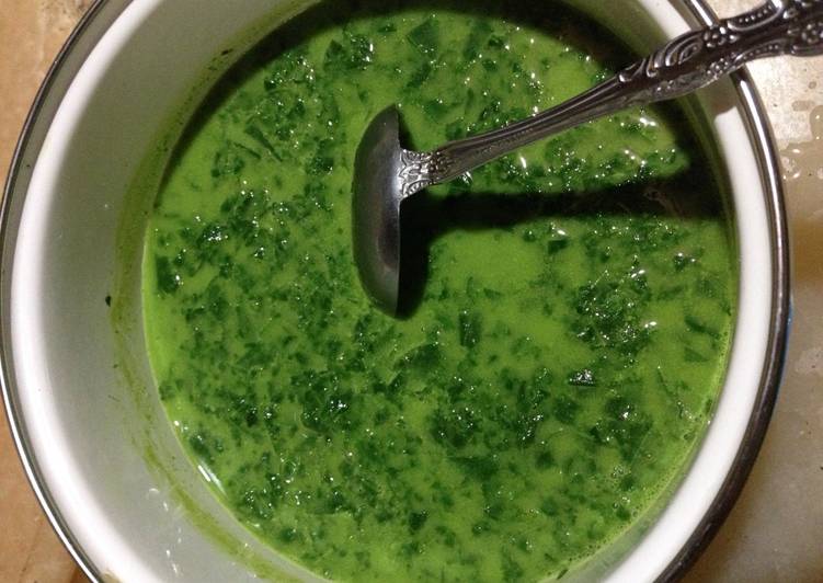 gambar untuk resep makanan Sayur Daun ubi tumbuk