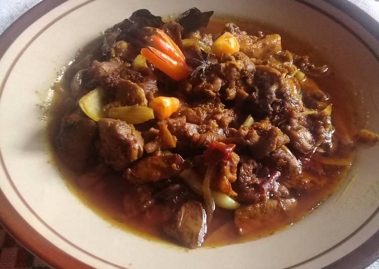 resep makanan Semur Ampela dan Hati Ayam Pedas ala Frans Ngayau