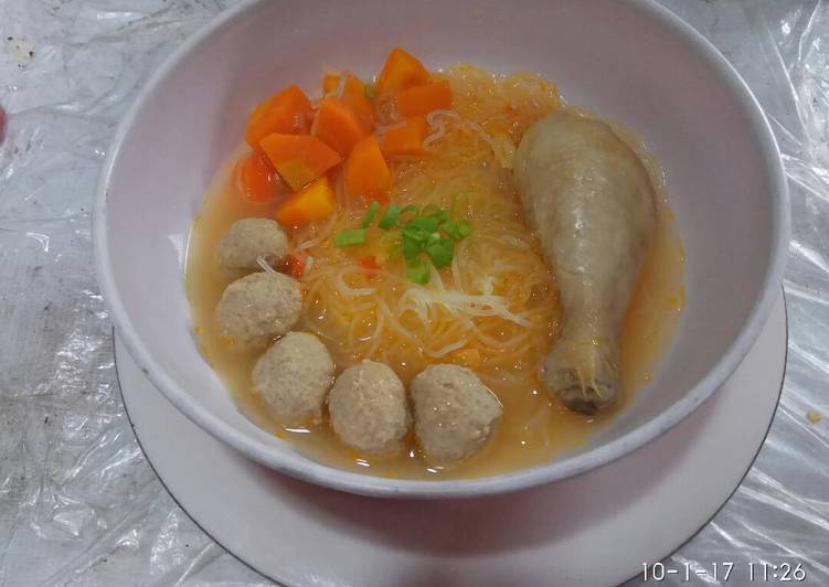 resep masakan Bihun Kuah Tom Yam