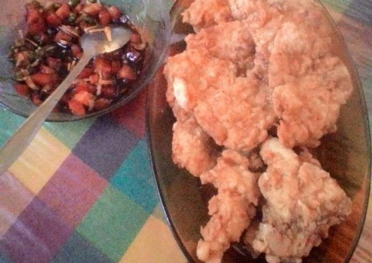 Resep Ayam katsu saos manis pedas