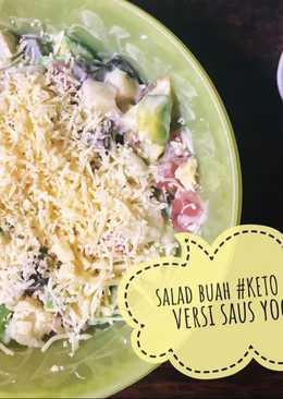 Salad buah versi saus yogurt #KETO #DEBM