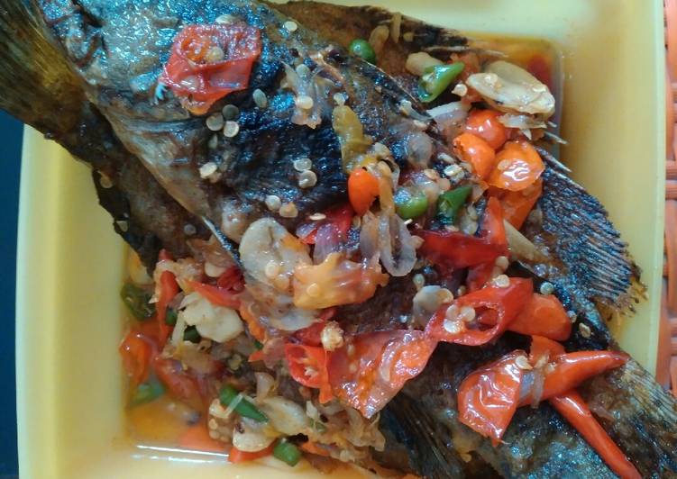 Kerapu tumis cabe bawang pedas