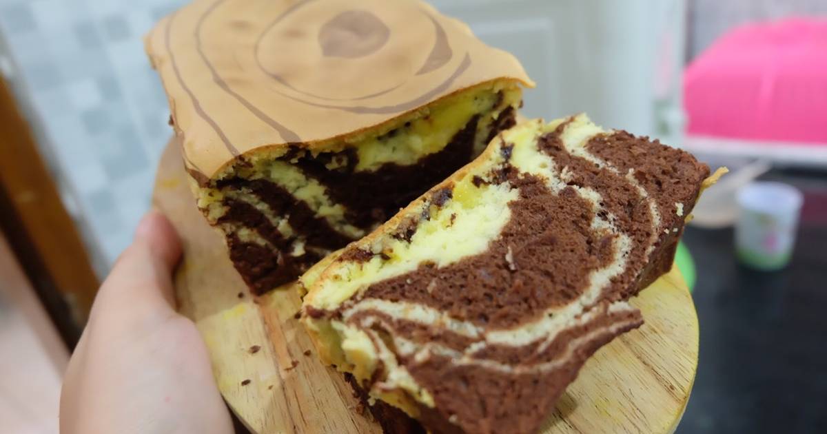 Resep Zebra sponge cake Resep Zebra sponge cake