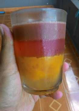 Puding markisa lapis coklat (passion fruit)