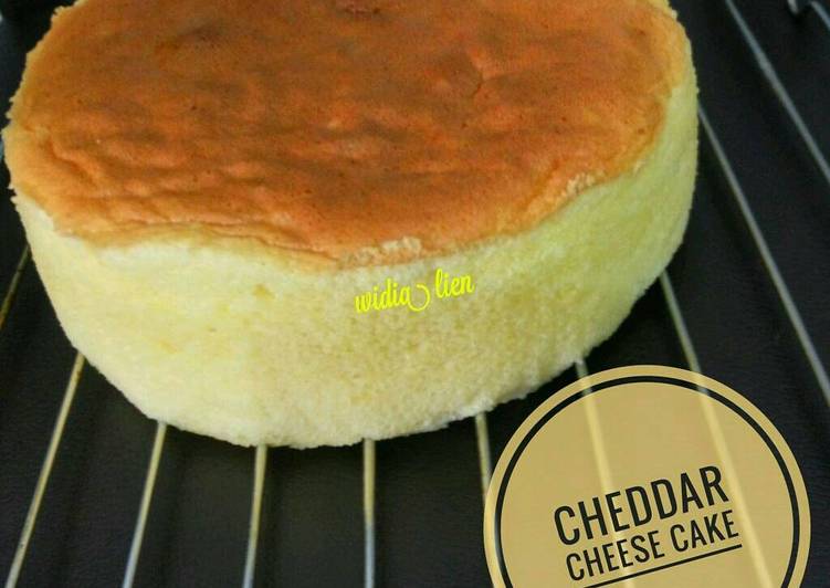 bahan dan cara membuat Cheddar cheese cake