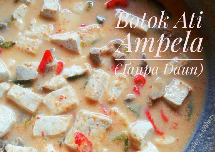 bahan dan cara membuat Botok Ati ampela Tahu (Tanpa Daun)