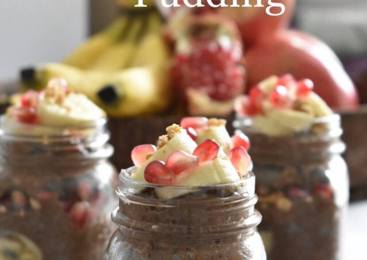 resep lengkap untuk Puding Coklat Chia seed/Chocolate Chia Seed Pudding