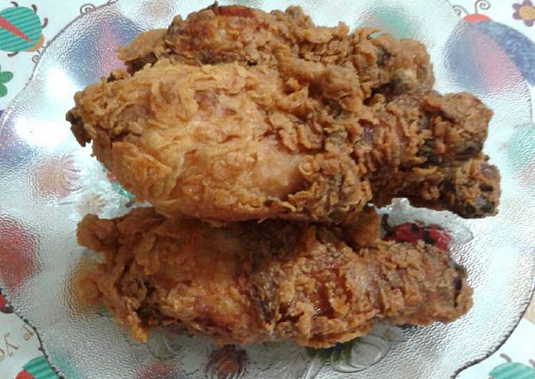 bahan dan cara membuat Ayam goreng crispy